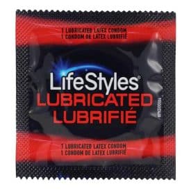 Lifestyle Lubricated Latex Condom per case